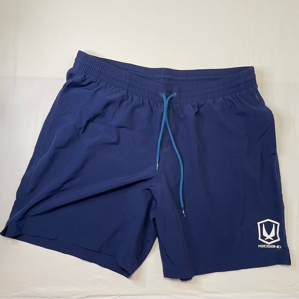 Redsand Performance Stretch Swim Trunks Navy Blue Men's XL (TG) Mesh Lined